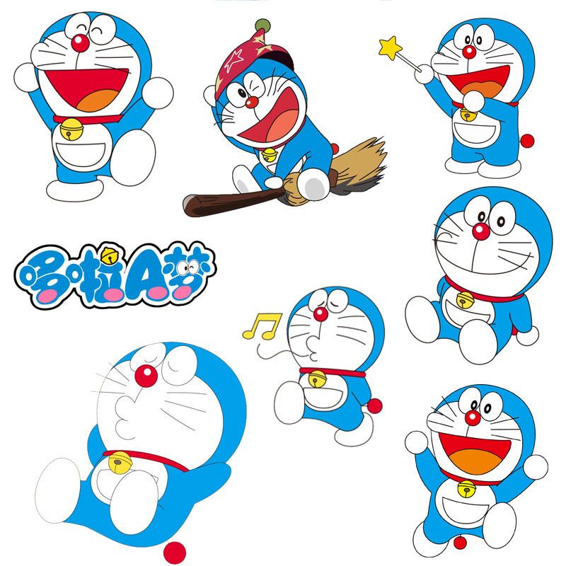 Miếng Dán Trang Trí Xe Hơi Hình Doraemon Vui Nhộn