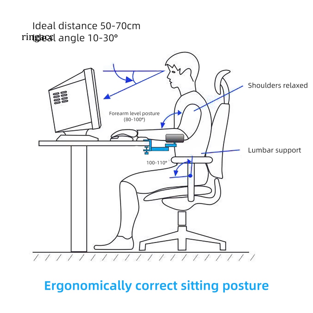 1 Bộ Giá Đỡ Tay Dùng Chuột Máy Tính Đa Năng Có Thể Điều Chỉnh Bảo Vệ Tiện Dụng