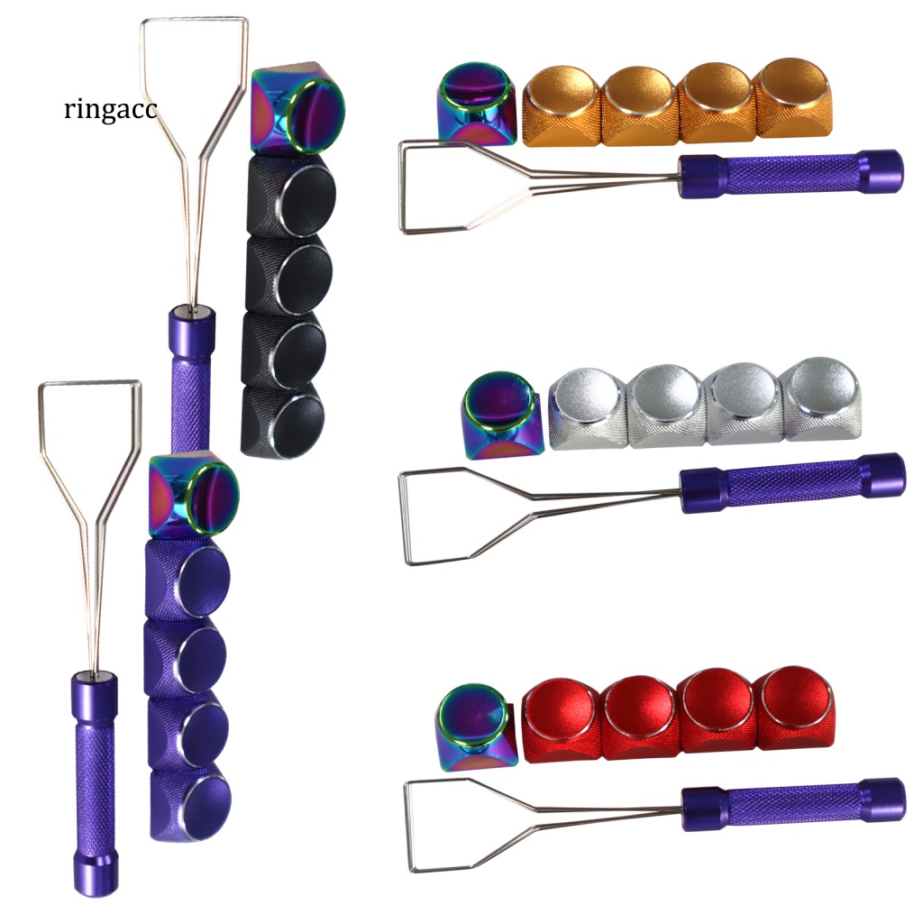 Rga Set 5 Nắp Bàn Phím Cơ Bằng Kim Loại Mạ Điện Màu Gradient Tiện Dụng Cho Máy Tính Để Bàn