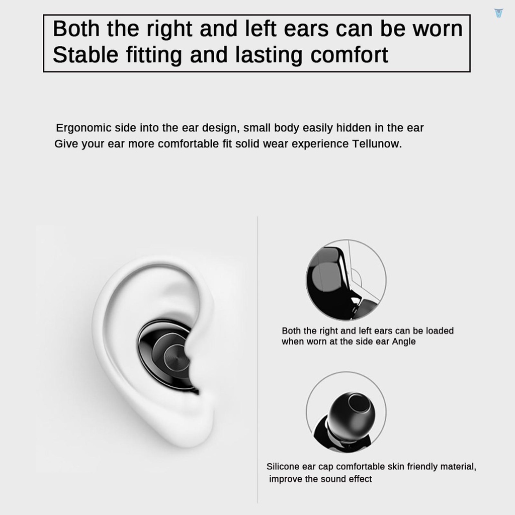 Tai Nghe Nhét Tai Không Dây XG12 BT5.0 Mini Giảm Tiếng Ồn Có Micro Tiện Dụng