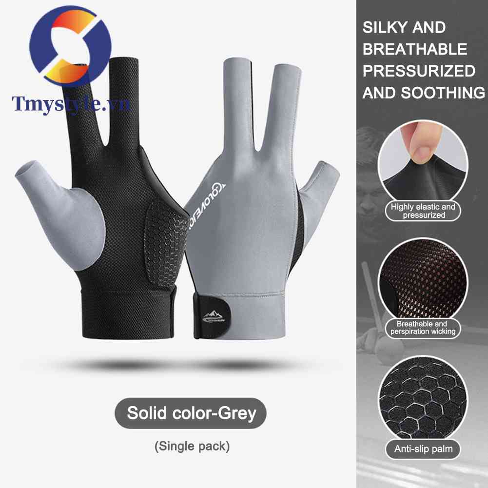 Găng Tay Hở Ngón Bằng Polyester Trọng Lượng Nhẹ Chống Trượt Hỗ Trợ Luyện Tập Bida