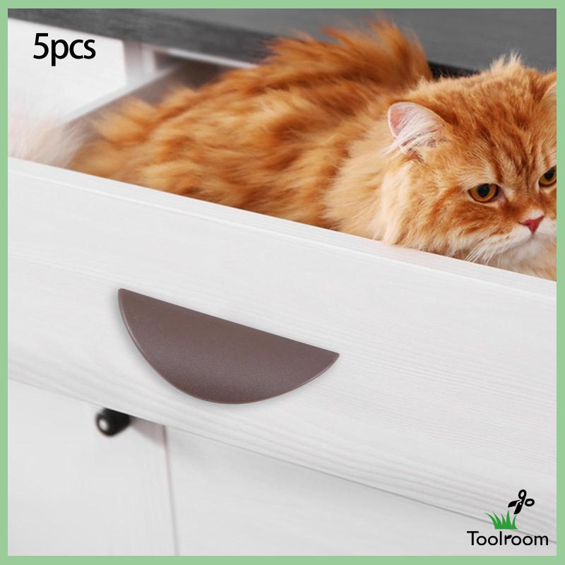 Bộ 5 Núm Tay Cầm Ngăn Kéo Tủ Bằng Nhựa PP Tự Dính Tiện Dụng