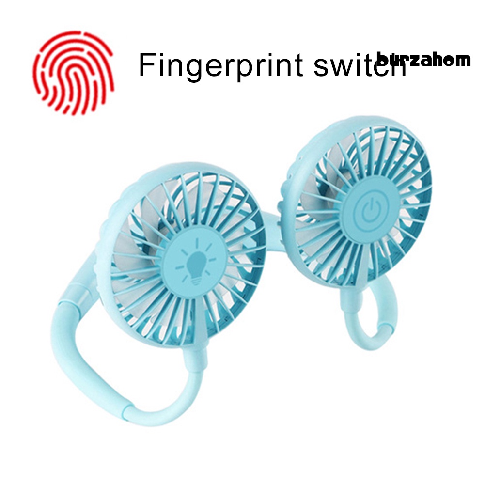 Quạt Làm Mát Đeo Cổ Sạc Cổng USB Có Đèn LED Có Thể Gấp Gọn Tiện Dụng