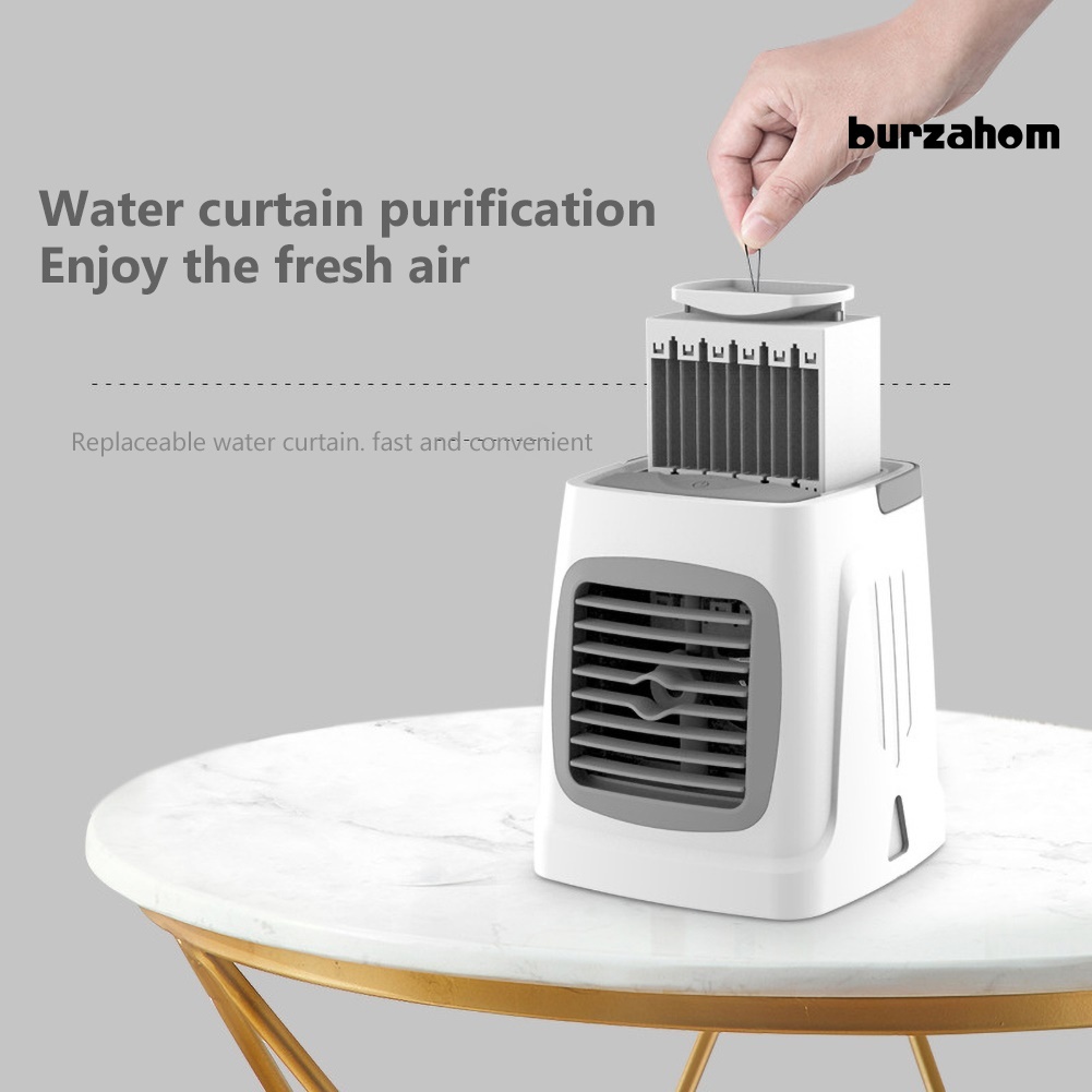 Quạt Làm Mát Tạo Độ Ẩm Không Khí Có Đèn LED Mini C201 Cho Nhà Ở / Văn Phòng