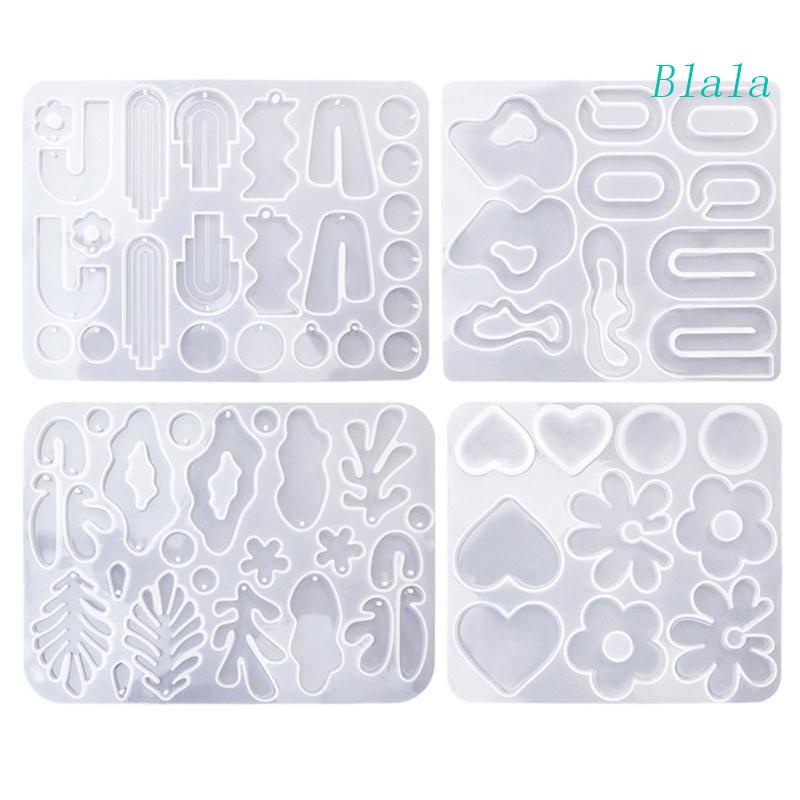 Bộ 4 Khuôn Silicone Làm Móc Khóa Nhiều Kiểu Dáng