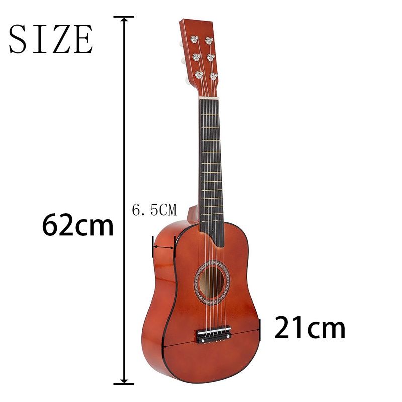 25inch Mini Đàn Guitar nhỏ Basswood 6 dây Đàn Guitar Acoustic với dây chọn cho trẻ em mới bắt đầu Quà tặng trẻ em cho trẻ em