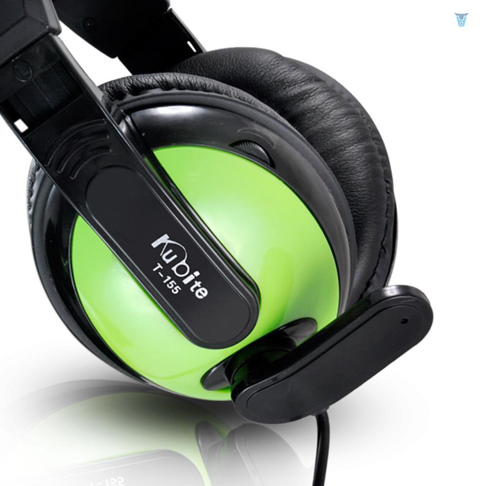 Tai Nghe Chơi Game KUBITE T155 Giắc Cắm 3.5mm Có Thể Điều Chỉnh Âm Lượng Dành Cho Máy Tính Để Bàn