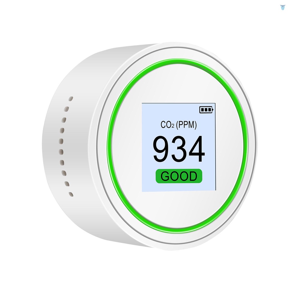 Thiết Bị Kiểm Tra Chất Lượng Không Khí CO2 &amp; TVOC Có Đèn Và Âm Thanh Chất Lượng Cao Cho CO2 &amp; TVOC