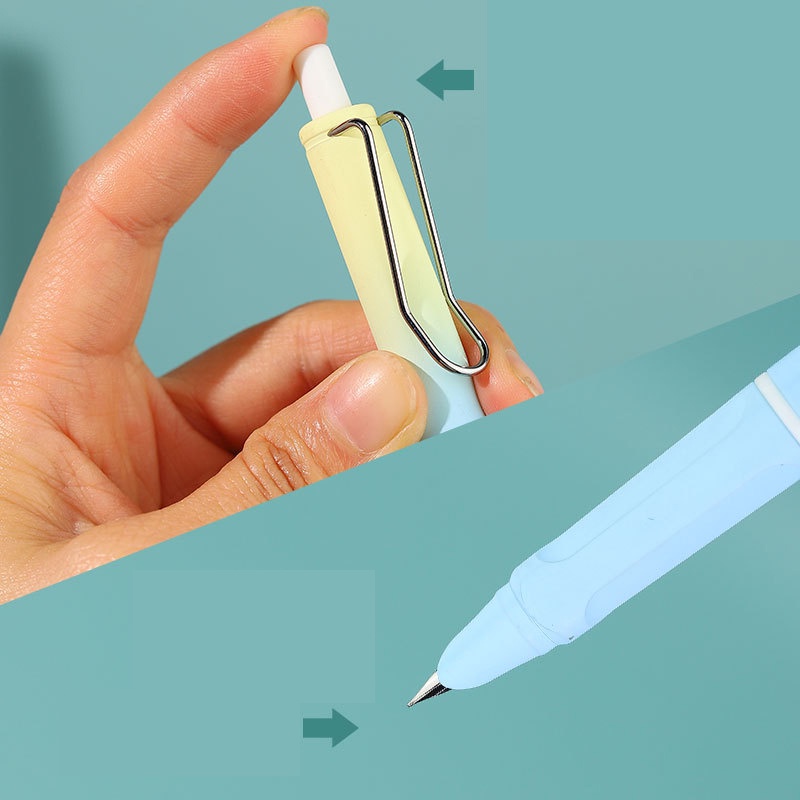 Bút Máy Mực Dạng Nhấn Ngòi 0.38mm Có Thể Bơm Mực Lại Màu Sắc Gradient Dành Cho Giáo Viên