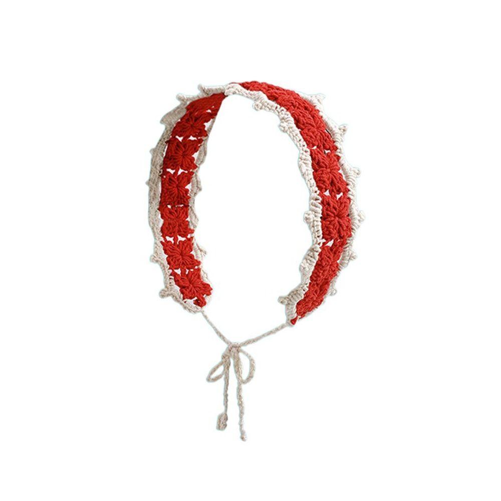 Băng Đô Cài Tóc Đan Len Co Giãn Họa Tiết Hoa Phong Cách Bohemian Thời Trang 26EDIE Cho Nữ