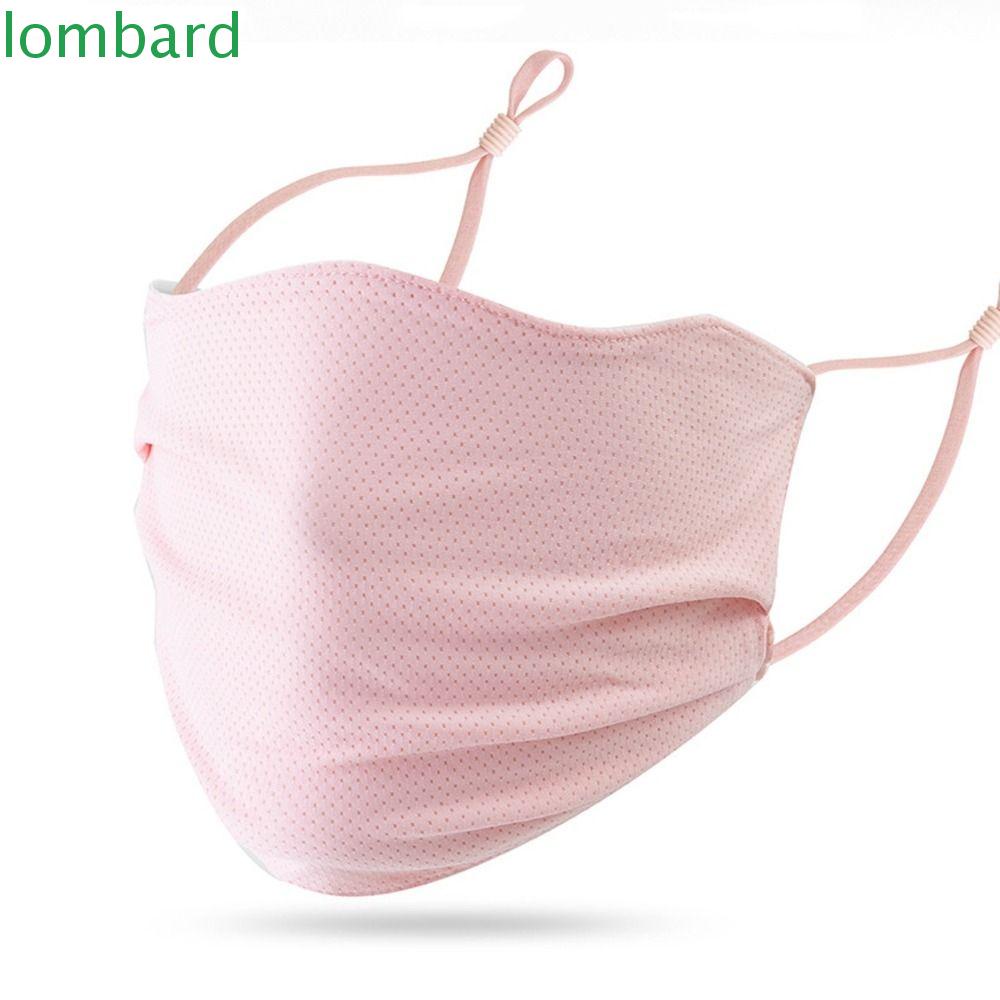 Mặt Nạ Chống Nắng Bằng Lụa Lạnh Thoáng Khí Màu Sắc Đơn Giản Bảo Vệ Mắt Cho Nữ