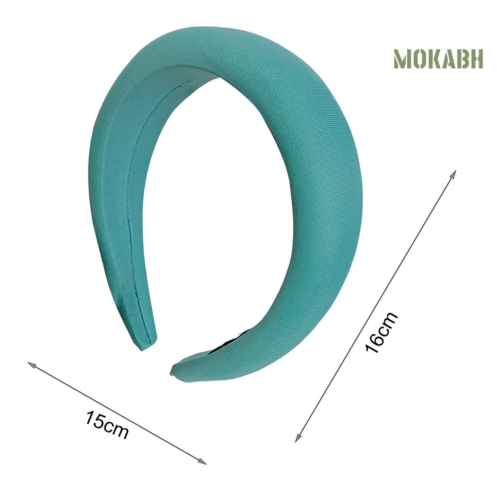 Băng Đô Cài Tóc Bằng Xốp Siêu Mềm Co Giãn Màu Kẹo Chống Trượt