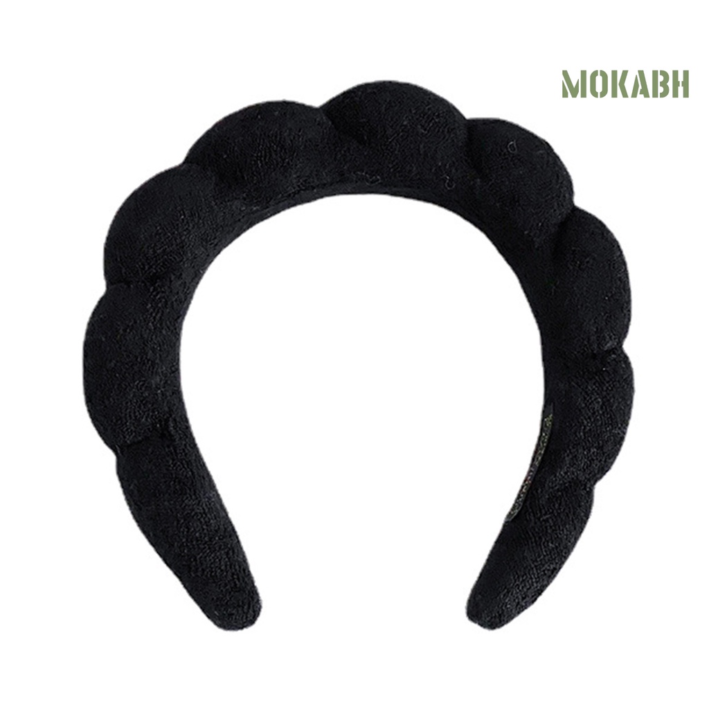 Băng Đô Cài Tóc Dày Co Giãn Chống Trượt Màu Trơn Dành Cho Nữ