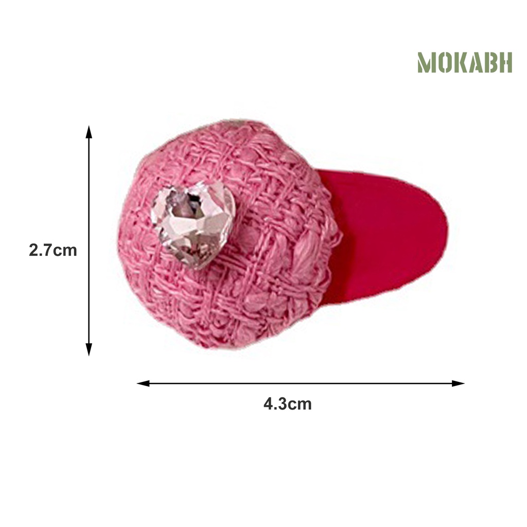 Kẹp Tóc Hình Trái Tim Đính Đá Chống Trượt Trọng Lượng Nhẹ Màu Sắc Ngọt Ngào