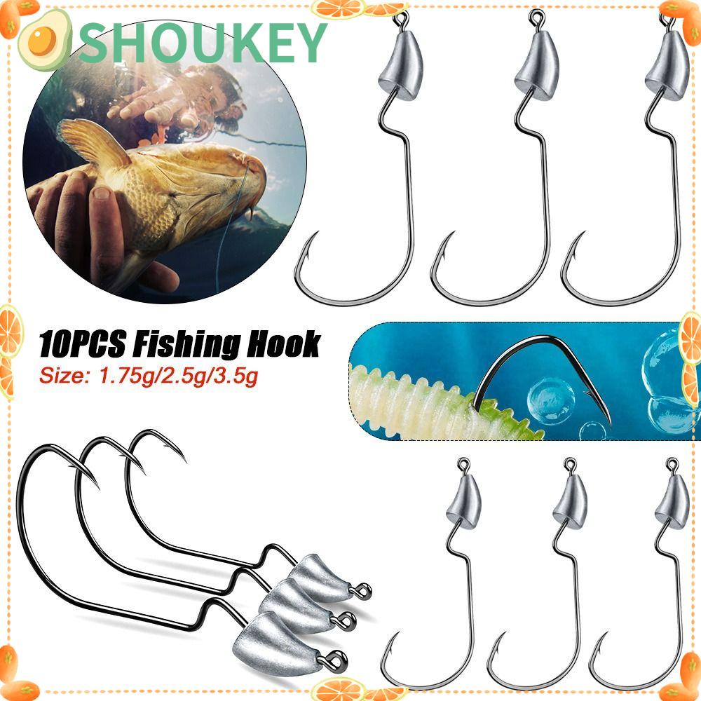 Set 10 Mồi Câu Cá Bằng Thép Carbon Mềm Chất Lượng Cao 1.75g / 2.5g / 3.5g