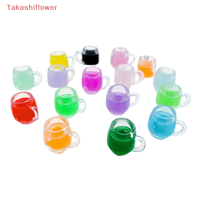 Set 5 Ly Rượu Mini Bằng Kính Dạ Quang Nhiều Màu Sắc Dùng Trang Trí Tiểu Cảnh