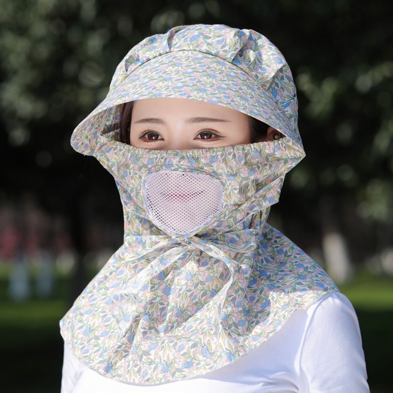 Ygt Mũ Chống Nắng Phối Lưới Thoáng Khí Bảo Vệ Mặt Và Cổ