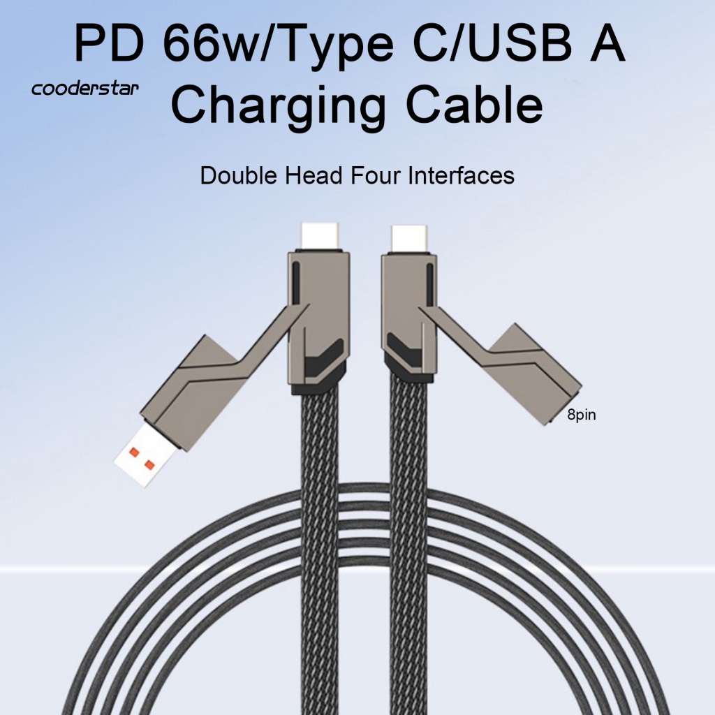 Dây Cáp Sạc Điện Thoại Hai Đầu Chống Rối Tiện Dụng