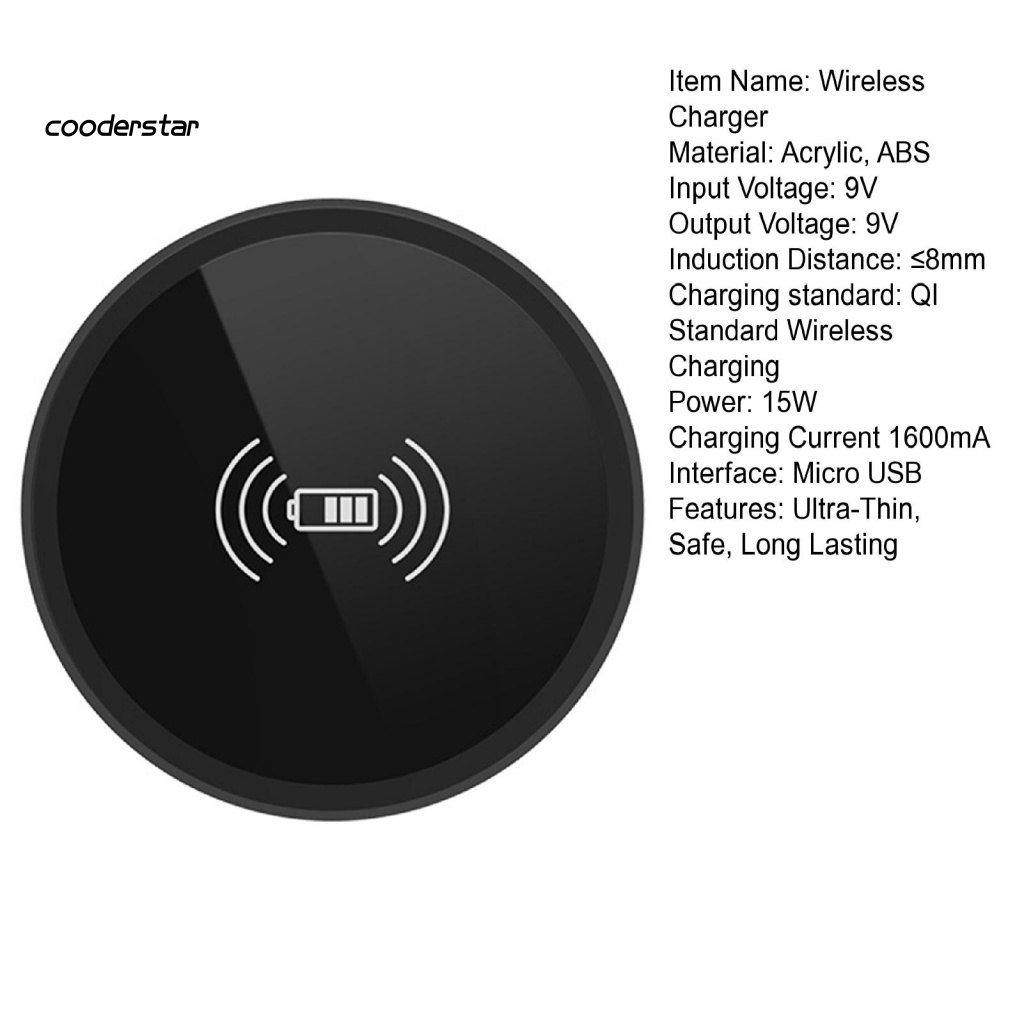 1 Bộ Đế Sạc Điện Thoại Không Dây Siêu Mỏng Dễ Lắp Đặt