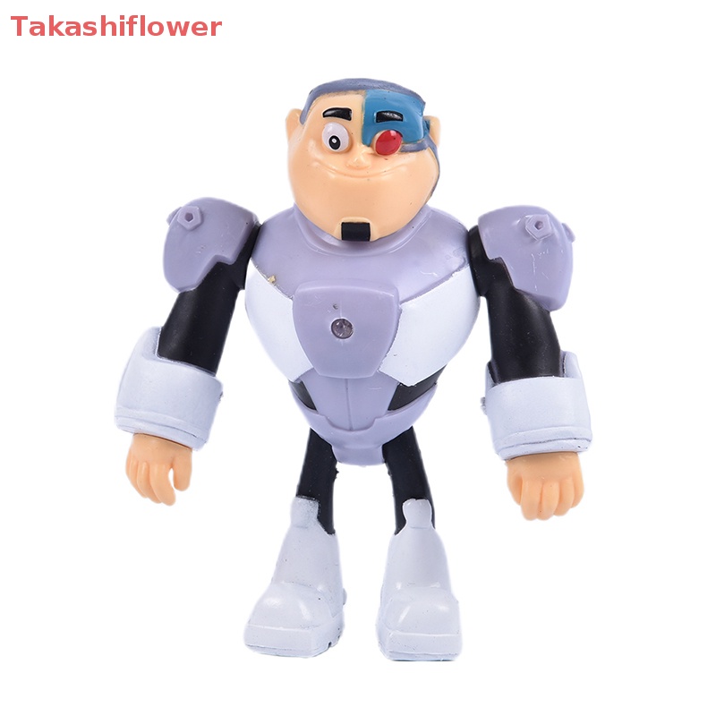 Set 7 Mô Hình Đồ Chơi Nhân Vật Trong Phim Hoạt Hình "Teen Titans Go Robin Cyborg Beast"