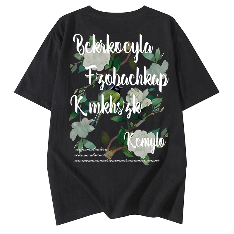 Áo Thun 100% Cotton Tay Ngắn Cổ Tròn In Họa Tiết Phong Cách Hàn Quốc Cho Nữ