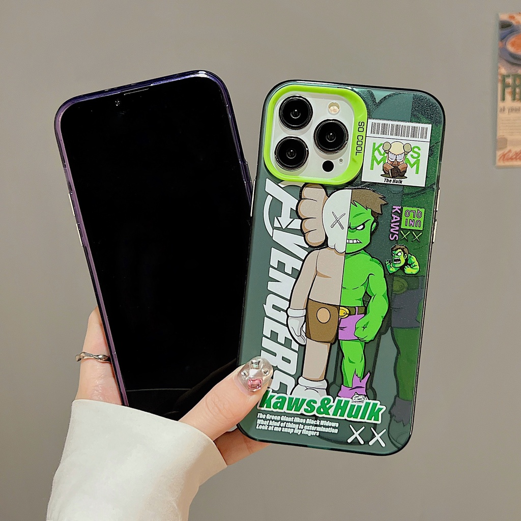 Ốp Điện Thoại tpu Dẻo Trong Suốt Họa Tiết Chú Hề KAWS Hai Mặt Chống Sốc Cho iPhone 11 13 12 14 Pro Max