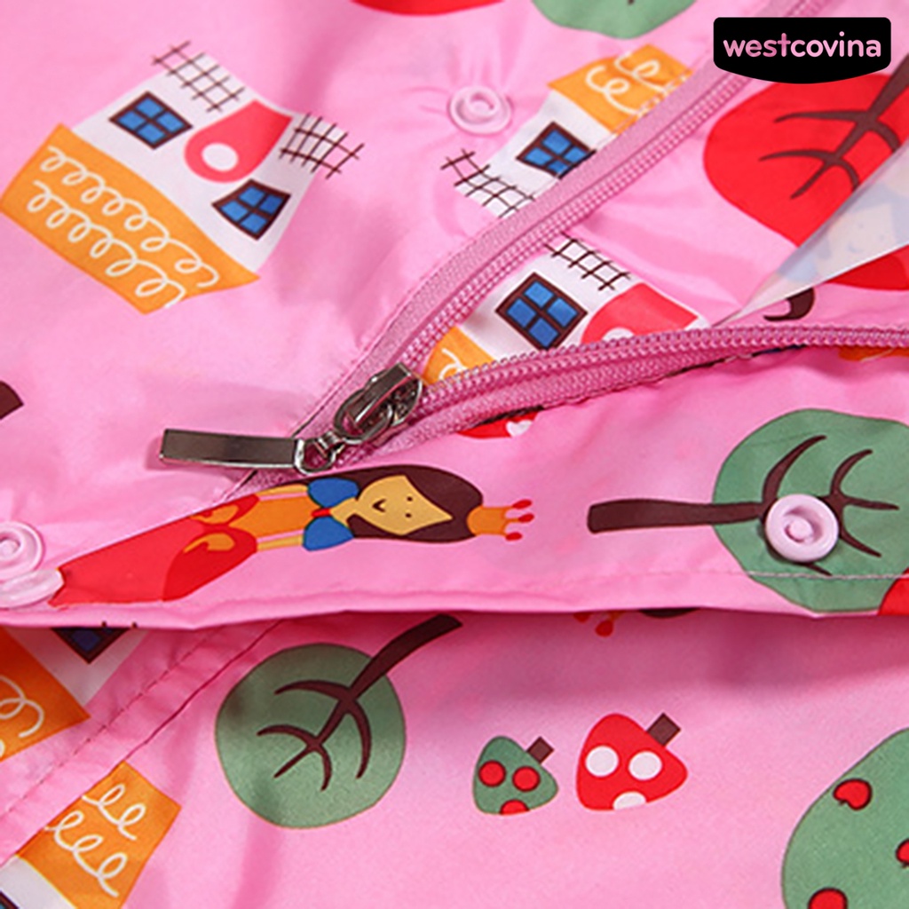 [COD]☁Áo Mưa Liền Thân Áo liền quần Chống Thấm Nước In Họa Tiết Hoạt Hình Dễ Thương Cho Bé Trai / Gái