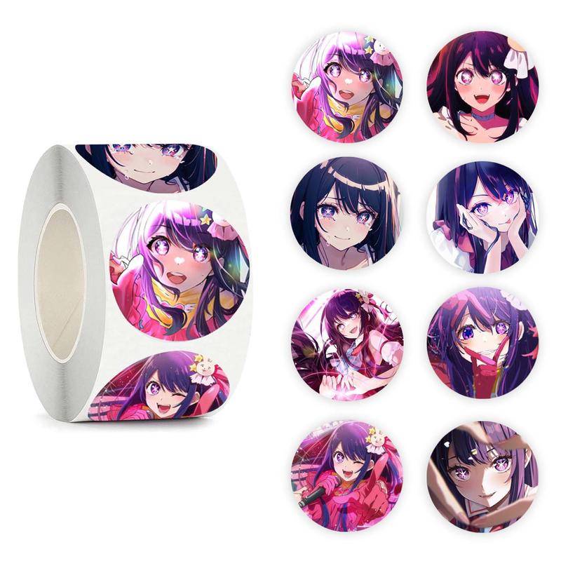 Bộ 500 Miếng Dán Hình Anime Oshi no Ko Dễ Thương Dùng Làm Quà Tặng Cho Bé