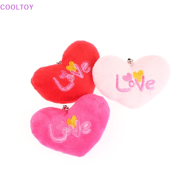 Móc Khóa Hình Trái Tim Nhồi Bông Mềm Mại Dễ Thương