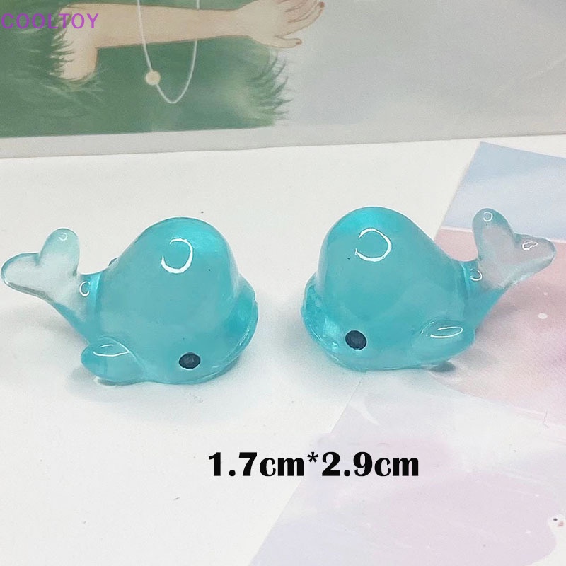 Bộ 5 Mô Hình Cá Heo Bằng Nhựa Resin Dạ Quang Trang Trí Bảng Điều Khiển Xe Hơi / Nhà Cửa