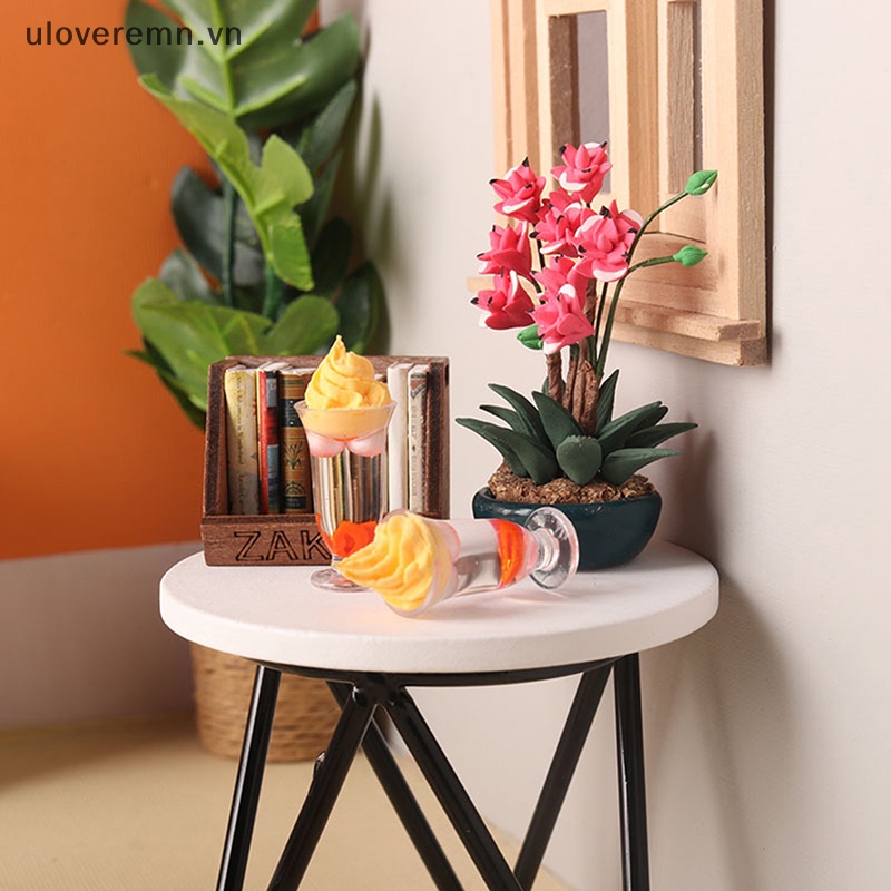 Set 2 Ly Kem / Sữa Mini 1: 12 Xinh Xắn Dùng Để Trang Trí Nhà Búp Bê