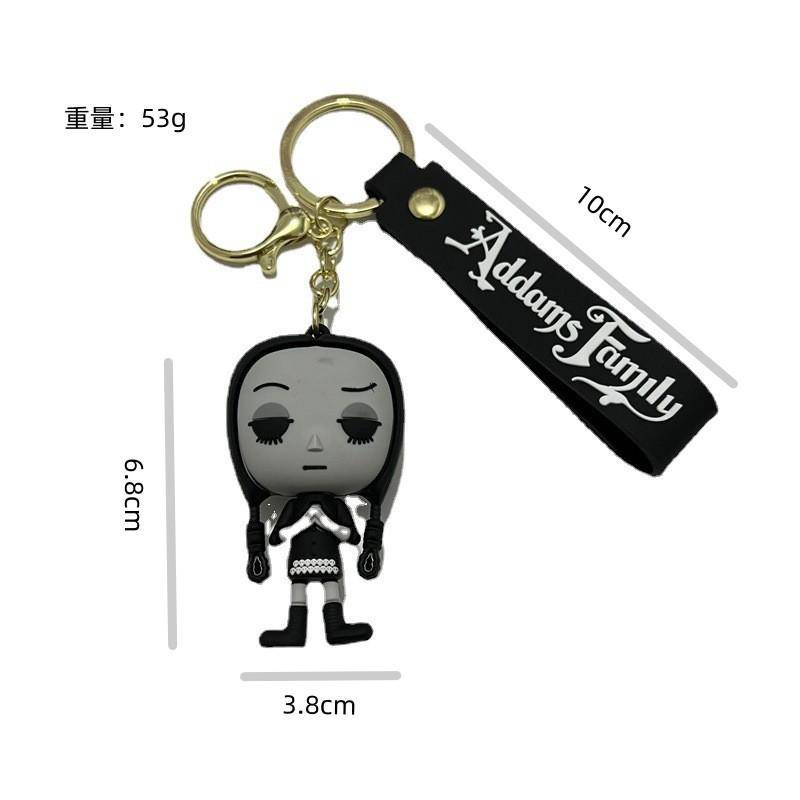 Mới Móc Khóa Nhựa PVC Adams Family Hình Nhân Vật Wednesday Dễ Thương