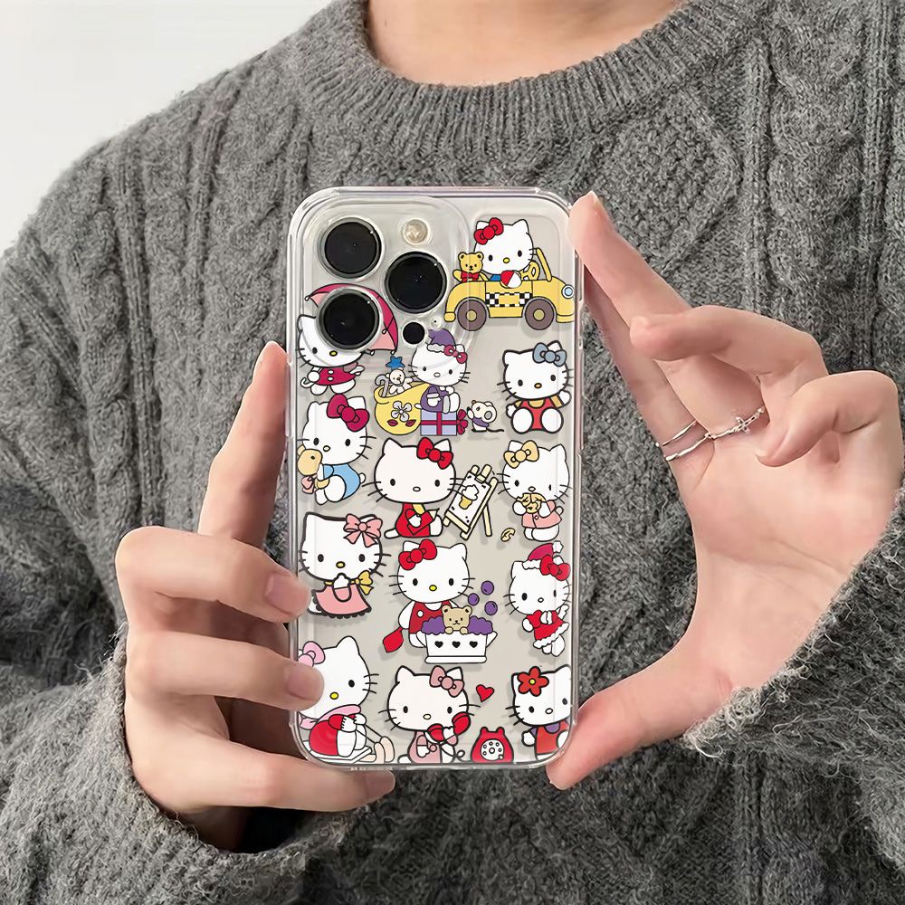 ✅Ốp Điện Thoại Mềm Chống Sốc Hình Mèo 14prokt Cho iPhone12max 1178 13Plus6