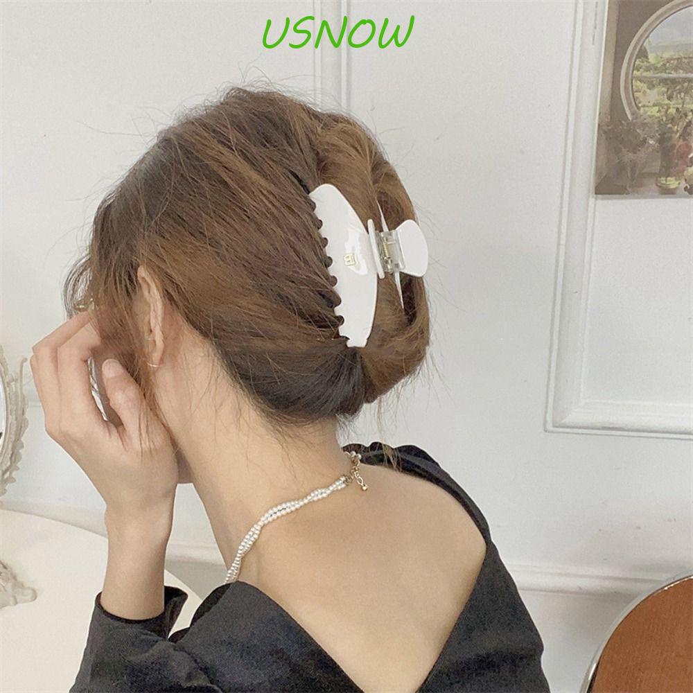 Kẹp Tóc Đuôi Ngựa Cỡ Lớn In Chữ B Phong Cách Acetic Đơn Giản Tinh Tế Cho Nữ