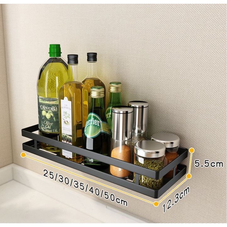 Kệ Đựng Gia Vị Nhà Bếp Treo Tường Thép Sơn Tĩnh Điện 3 Lớp, Kệ Gia Vị  Nhà Bếp, Giá Đựng Gia Vị Treo Tường Tiện Dụng