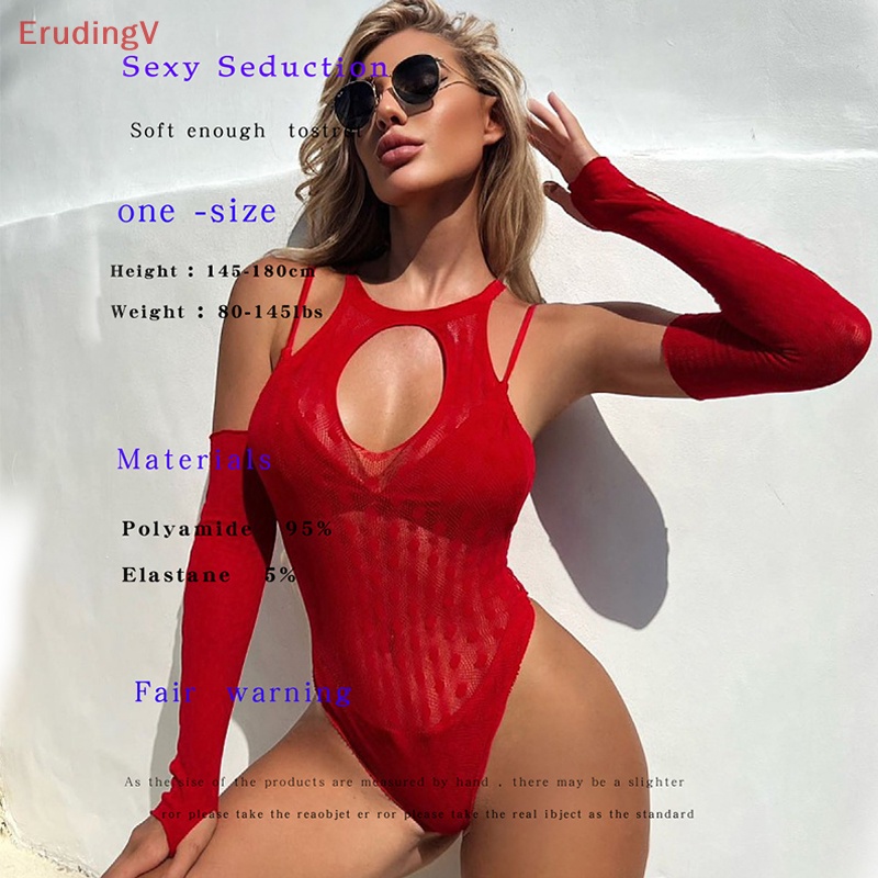 [ErudingV] Quần Tất Lưới Rỗng Màu Đỏ Gợi Cảm Cho Nữ [Mới]