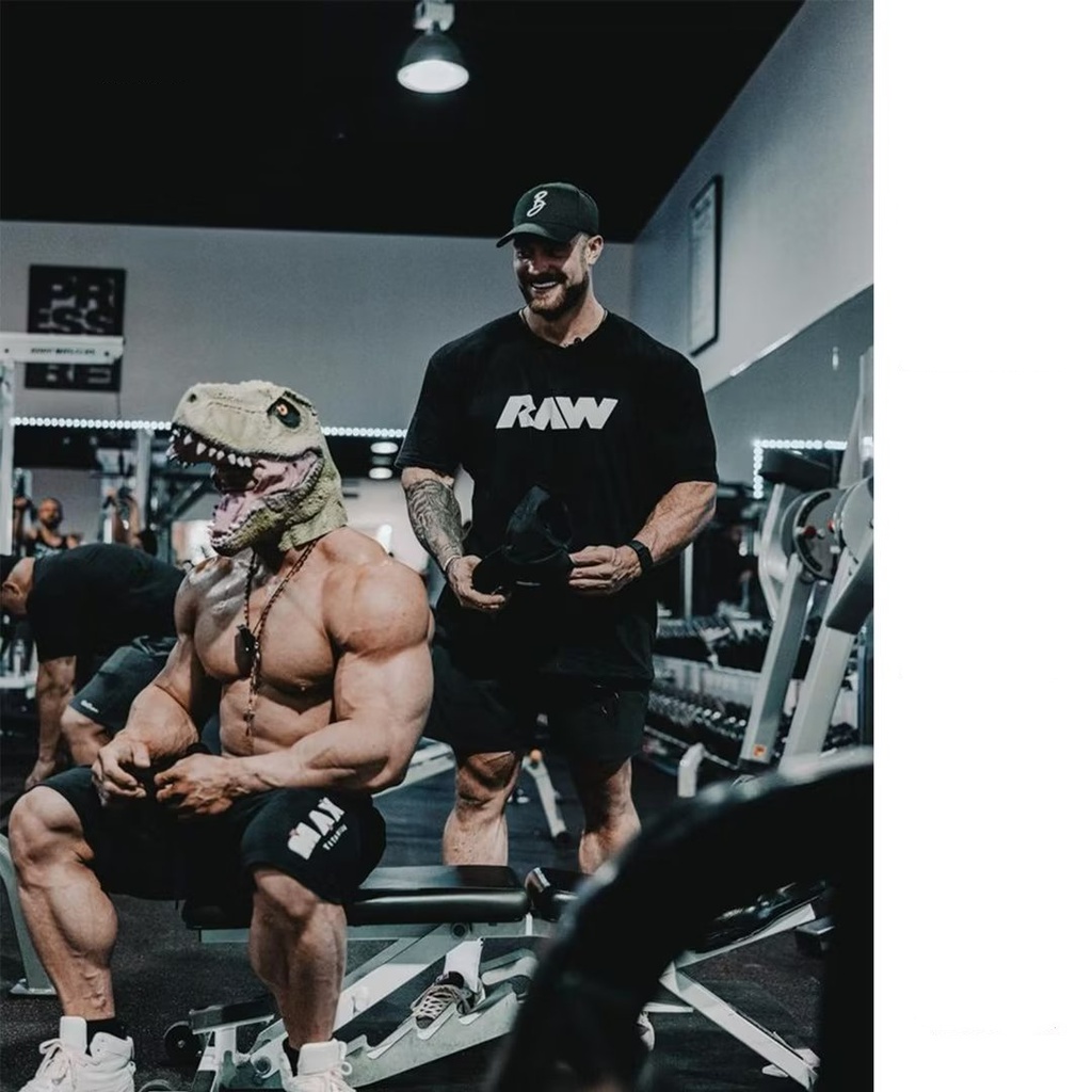 Áo nam Cổ Tròn Ngắn Tay Dáng Rộng Vải Cotton Plus Size M-8XL