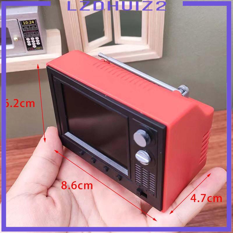 Mô Hình Tv Màu Đỏ Tỉ Lệ 1 / 12 Dùng Trang Trí Nhà Búp Bê DIY