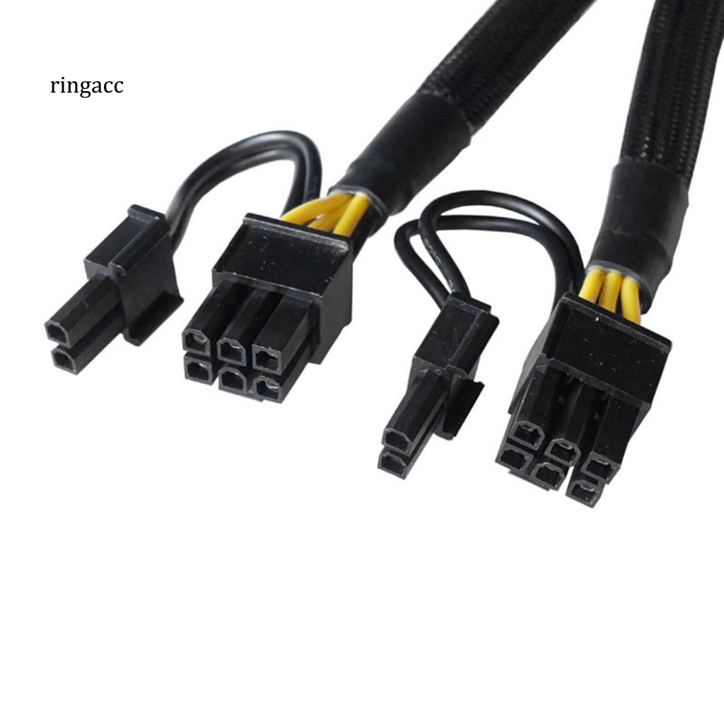 Rga Cáp Chuyển Đổi Nguồn Điện Ổn Định 22 / 32cm 8Pin Sang Dual 8Pin (6 + 2) Cho Máy Tính Ốp