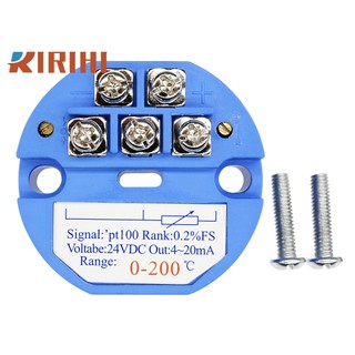 Ririhi rtd pt100 từ 0 đến 200° bộ cảm biến nhiệt độ 4-20ma dc 24v
