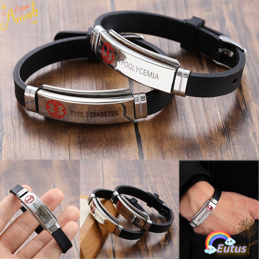 Vòng Đeo Tay Cảnh Báo Khẩn Cấp Bằng Silicone 17 Kiểu