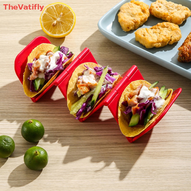 [Thevaly] Giá Đỡ Taco Khay Bánh Taco Hình Gợn Sóng Cho Bữa Tiệc HOT