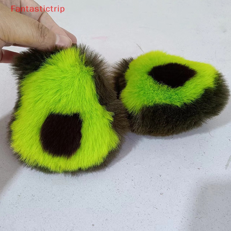 [Fantastictrip] Móc Khóa Lông Thỏ Giả Hình Quả Bơ Phụ Kiện Túi Xách Mới