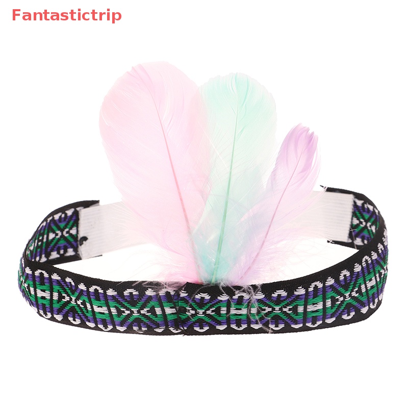 [Fantastictrip] Cài Tóc Lông Vũ Nhiều Màu Sắc Thời Trang Sáng Tạo Làm Bằng Thủ Công Thời Trang Trình Diễn