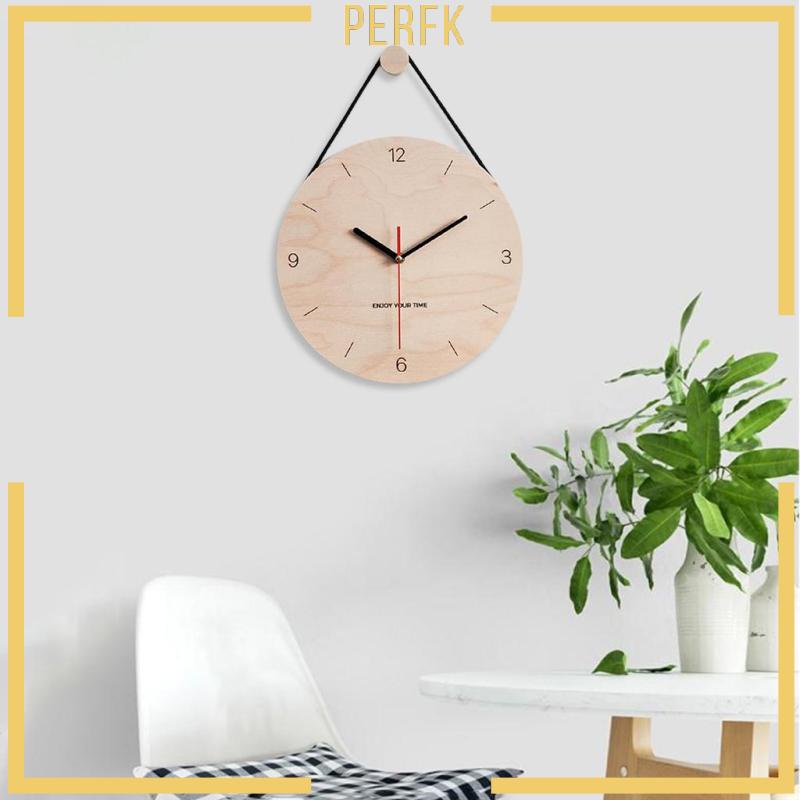Đồng Hồ Treo Tường Mặt Gỗ Cho Phòng Khách # 1