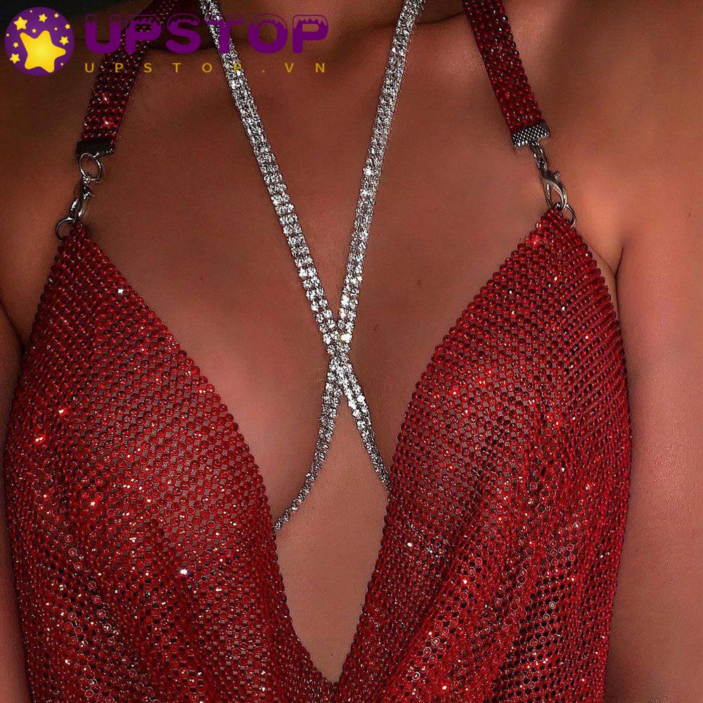 Dây Mắt Xích Trang Trí Áo Ngực Đi Biển Quyến Rũ Cho Nữ