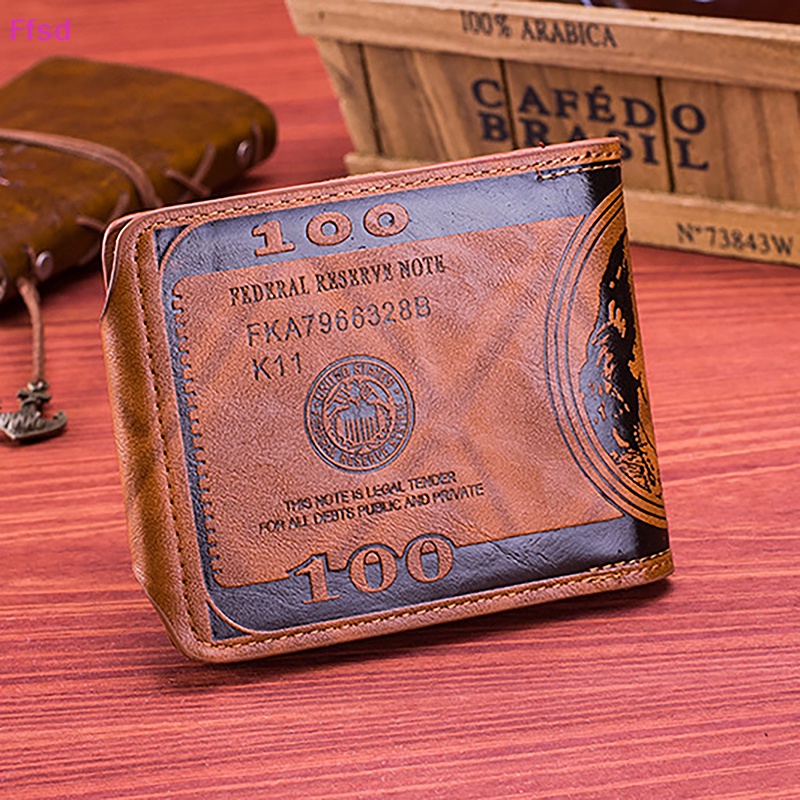 {Ffsd} Ví Da PU Đựng Thẻ Tín Dụng Và Tiền Đô La Thời Trang Chất Lượng Cao Cho Nam * Bán Chạy