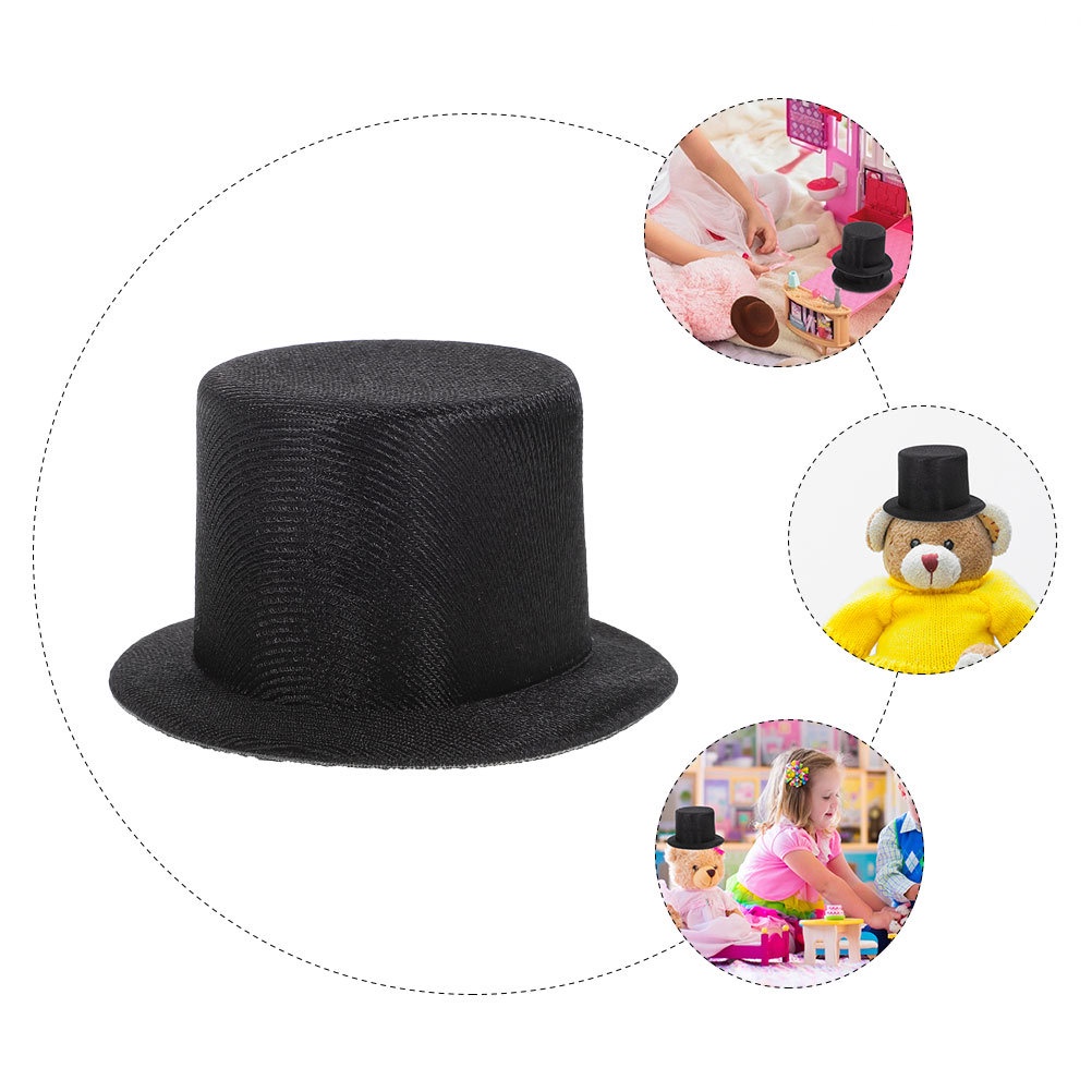 Nón Ảo Thuật Mini Bằng Vải Đen Trang Trí Cho Nhà Búp Bê