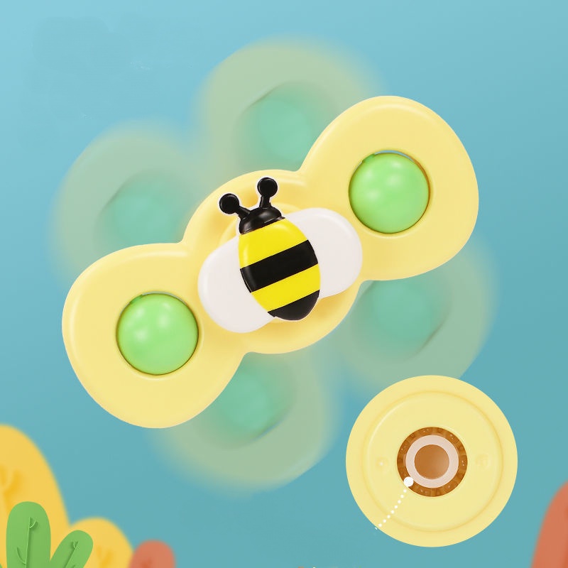 Đồ Chơi Bồn Tắm Hình Chú Ong Nhỏ Có Giác Hút Xoay Tròn Dễ Thương Cho Bé