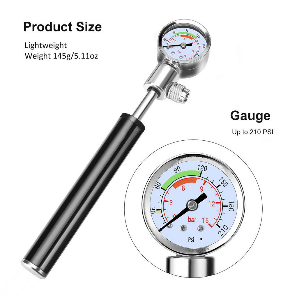 1 Bộ Dụng Cụ Bơm Hơi Xe Đạp Với 3 Kim Bơm Khí